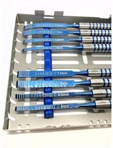 Ensemble de 8 ciseaux pour implants dentaires en acier inoxydable, instrument manuel avec cassette, haute qualité, certifié CE par Grip Surgical - Product Image 2