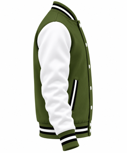 Chaqueta Varsity de Moda para Hombre, Estilo Béisbol, con Mangas de Cuero, Invierno 2026, Venta Caliente - Product Image 3