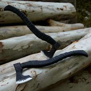 Personalized Viking <b>Axe</b>, Engraved Ash Wood <b>Handle</b>, Medieval Decorative Wall Décor, Groomsman Gift, Birthday Gift for Boyfriend - Product Image 4