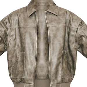 Custom Washed Green Distressed Faux Leather Sorority Oversized <b>Longline</b> Jacket <b>Women</b> Wholesale Direct Factory Supplier Low MOQ - Product Image 6