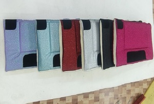 Western Horse Saddle <b>Pad</b> Leather Patch Horse Western Saddle <b>Pad</b> Cushion <b>Foam</b> and Fur Lining Western Horse Saddle <b>Pads</b> - Product Image 3