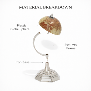 ลูกโลกตั้งโต๊ะโลหะขนาดใหญ่แบบพรีเมียม |   แผนที่ภูมิศาสตร์สีสันสดใสแบบละเอียด |   ขาตั้งสีดำแข็งแรงทนทาน |   อุปกรณ์ช่วยการเรียนรู้ที่หรูหราและของตกแต่งโต๊ะทำงาน - Product Image 3