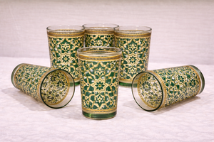 Service à thé géométrique arabesque / Ensemble de 6 tasses à thé arabesques - Product Image 2