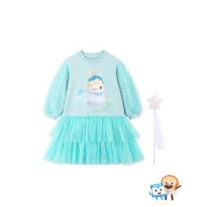 Robe superposée pour filles de style coréen OZKIZ, mode enfant, vente en gros, tissu en mousseline avec volants pour 2-6 ans, printemps/automne - Product Image 1
