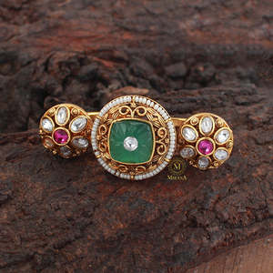 Vama Antique Brass Gemstone Ring-Women's Casual Statement Jewelry - Product Image 2