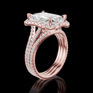 Anillo de Compromiso para Mujer con Diamante Sintético Cultivado en Laboratorio, Corte Brillante Aurum Diam, Color E, Certificado EGL, Chapado en Plata 925, de Lujo - Product Image 6