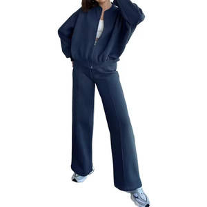 Ensemble de survêtement pour homme en coton 100% pour l'hiver, veste zippée décontractée, pantalon de survêtement en molleton, sweat-shirt à capuche, haute qualité - Product Image 1