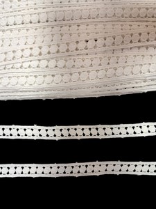 High Quality Premium White Cotton Eyelet <b>Lace</b> Trim, Embroidered Crochet Ribbon for Sewing, Crafts, and Apparel Embellishments - Product Image 5