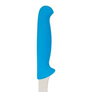 Cuchillos de Cocina con Hoja Plateada y Mango Azul, con Protector de Dedos, Empuñadura Ergonómica y Borde Largo y Estrecho para Cortar Carne y Preparar Alimentos - Product Image 5