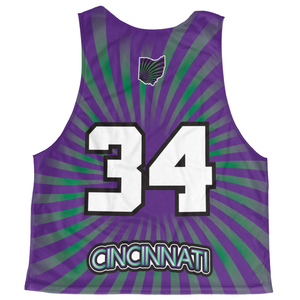 Maillots de lacrosse réversibles personnalisés légers et respirants en maille Birdseye 140 g/m² pour hommes, avec logo sublimé pour entraînement d'équipe - Product Image 2