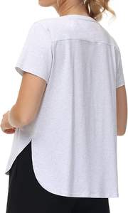 Chaqueta sin mangas con cremallera y cuello en V, transpirable y ecológica, con logo frontal personalizado 2026, de mezclilla/satén, y pantalones de yoga de talla grande para entrenamiento y gimnasio. - Product Image 3