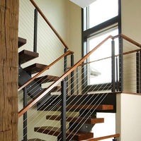 Système de garde-corps en câble en acier inoxydable personnalisé avec un design moderne pour les escaliers, les balcons, les terrasses et les jardins