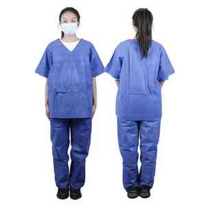 Uniforme Médico Elegante de Alta Calidad para Hombre, Estilo Minimalista con Botones Ocultos Tipo Mandarín - Product Image 4