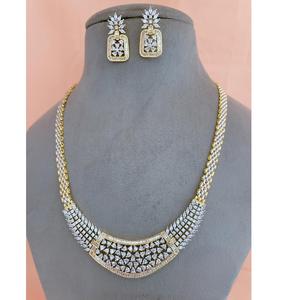 Charming Best Quality Gold Plated Stones Look <b>Necklace</b> <b>Set</b> With Earrings for <b>Wedding</b> Festive Wear Collection For Women - Product Image 1