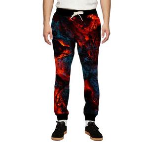 Men's Sublimation Printed Sweatpants <b>Elastic</b> <b>Waist</b> Drawstring Casual Joggers Breathable Polyester Fleece Autumn Wear - Product Image 1