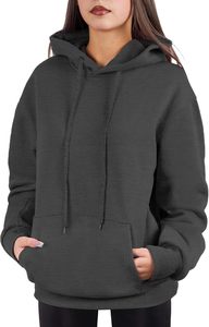 Nouveau Sweat à Capuche Unisexe Oversize 2026 – Couleur Unie, Coton Tricoté, Design Décontracté avec Poches, Coupe Classique pour l'Automne - Product Image 6