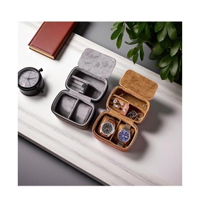 Custom Luxury Hexagon PU Leather Single <b>Watch</b> Case Portable Travel <b>Watch</b> Storage Box Organizer Roll with Logo for <b>Men</b> Organizer - Product Image 6