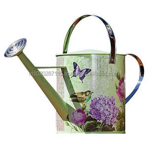 Colorful <b>hand</b>-painted enamel galvanized water can suitable for rustic countryside <b>garden</b> decor functional and long-lasting - Product Image 2