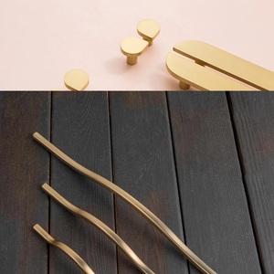 Best Selling Modern Solid Brass Cabinet Door <b>Pulls</b> Handles Simple Design <b>for</b> Kitchen Cupboard Bedroom Office Use - Product Image 6