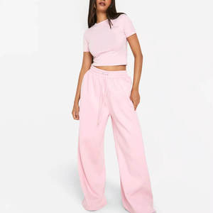Pantalones de chándal holgados para hombre al por mayor, estilo urbano, joggers apilados de talla grande, transpirables, con cordón ajustable, elásticos, casuales, tipo cargo. - Product Image 3