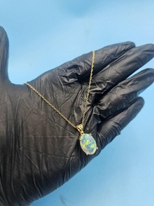 จี้เพชรโมอิสซาไนต์ทรงกลมเจียระไนแบบบริลเลียนท์  ประดับเงินแท้ 925 ชุบทอง  หรูหรา เหมาะสำหรับงานปาร์ตี้  สำหรับผู้หญิง  ประจำเดือนตุลาคม - Product Image 2