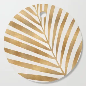 Elegant Modern Luxury Design <b>Sticker</b> White Royals Wood Marble Cheese Board Durable Kitchenware Sustainable Customizable Cutting - Product Image 1