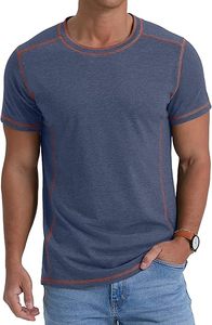 Camiseta Informal para Hombre OEM de Alta Calidad, Camiseta de Algodón Ajustada de Manga Corta con Cuello Redondo y Color Sólido - Product Image 2