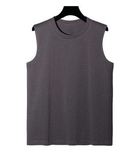 Camiseta sin mangas para hombre OEM, de algodón grueso, deportiva, para gimnasio, pedido al por mayor, precio de fábrica - Product Image 1