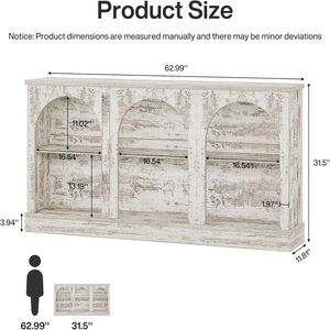 Consolle con Ampio Spazio di Archiviazione, Tavolo d'Ingresso con Armadietto, Scrivania Pratica con Vano Portaoggetti - Product Image 6