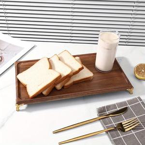 Ensemble de plateaux de rangement et de service haut de gamme avec pieds surélevés, design robuste, présentation élégante, parfait pour la décoration et l'organisation de la salle à manger - Product Image 1