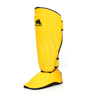 สนับแข้งหนังพรีเมียม คุณภาพสูง สำหรับการฝึกซ้อมมวย - ทนทานต่อทุกการกระแทกแรงสูง - Product Image 2