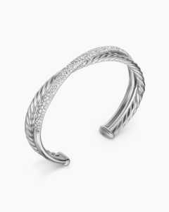 Brazalete de Plata con Diamantes Cultivados en Laboratorio, Color DEF, Corte Brillante Redondo para Mujer, 18 Gramos, Exportación al por Mayor, OEM, Vala Brothers - Product Image 2