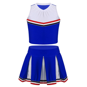 Uniforme de pom-pom girl pour adultes, logo personnalisé, sublimation, tissu polyester respirant, costume de danse scolaire, moderne et confortable - Product Image 1