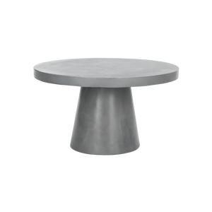 Mesa de Comedor Redonda Moderna de Diseño Nuevo con Patas de Madera y Cubierta de Cemento para Espacios de Estar y Recepción de Oficinas - Product Image 5