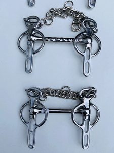 Bocados para Carruaje de Caballos Liverpool Butterfly Bits ButterFly 2 Ring con Mejillas Fijas Cambridge Mouth Bits Euro Cavall Acero Inoxidable Dura - Product Image 3