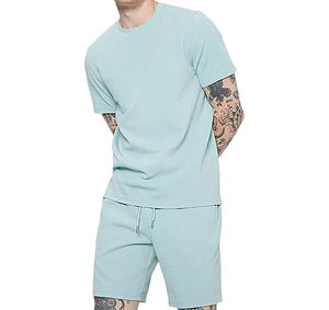 Conjunto de Verano Personalizado 2026, Diseño Nuevo, Logotipo Personalizado, Talla Grande, Dos Piezas, Conjunto Corto Transpirable para Hombre, Calidad Premium - Product Image 1