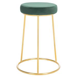 Silla de Bar Moderna de Estilo Rústico con Estructura Metálica y Asiento de Madera con Reposapiés, Taburete de Altura Media para Isla de Cocina o Comedor - Product Image 4