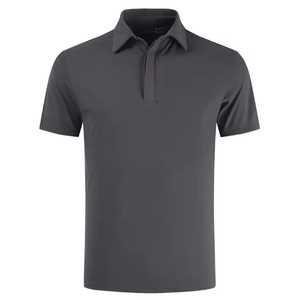 Custom Print Men's <b>Golf</b> for Shirts Cotton Bamboo Fiber Solid Knitted Breathable Short Sleeve High Quality - Product Image 5