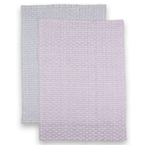 Serviette de cuisine multi-usage en coton 100% certifié GOTS, tissée, à rayures, à carreaux, douce, confortable, séchage rapide, gaufrée, écologique - Product Image 4