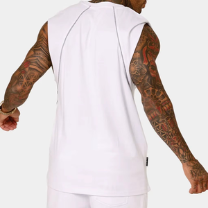 Premium Men Sleeveless Gym Training T-Shirt Breathable Athletic Tank Top Lightweight Fitness Muscle Tee Custom Logo OEM Service - Product Image 3