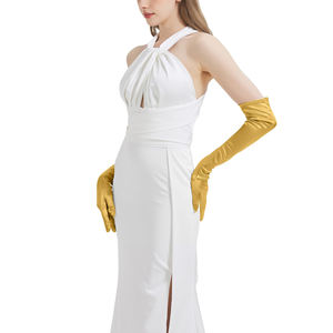 ถุงมือยาวสำหรับเจ้าสาว ดีไซน์คลาสสิก คุณภาพสูง ป้องกันขนร่วง สวยงาม สง่างาม เหมาะสำหรับการเดินทางและงานต่างๆ - Product Image 6