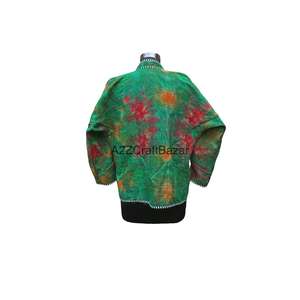 เสื้อแจ็คเก็ตสไตล์โบฮีเมียนพิมพ์ลายดิจิทัลแบบควิลท์ผ้าฝ้ายแท้ 100% วินเทจ สำหรับฤดูหนาวและฤดูใบไม้ผลิ  ใส่ได้สองด้าน ระบายอากาศได้ดี เป็นมิตรกับสิ่งแวดล้อม - Product Image 6