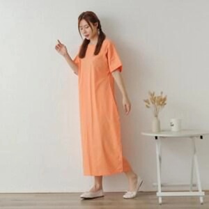 Vestido Midi de Lino Orgánico para Mujer, Manga Campana, Corte Holgado, Línea A, Vintage, Cintura Alta, Transpirable, Diseño Personalizado, Precio al por Mayor, Regalo para Ella - Product Image 1