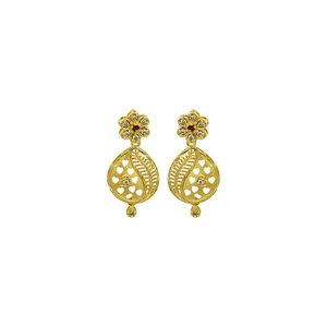 Colliers de mode en or plaqué 14K, 18K, 24K micronisé avec pierres AD et rubis, design traditionnel, ensemble de colliers courts pour mariée, vente en gros - Product Image 6