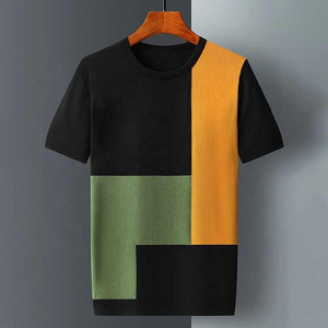 เสื้อยืดคอกลมผ้าฝ้ายแท้ 100% แบบเรียบ แขนสั้น ทรงปกติ ไม่มีโลโก้ สำหรับผู้ชาย - Product Image 3
