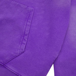 Sudadera con capucha morada de algodón de alto gramaje, lavado ácido y mineral, oversize, estilo vintage streetwear para hombre, personalizada al por mayor - Product Image 6