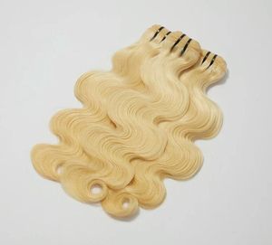ผมต่อแบบเวฟสีบลอนด์อินเดียแท้ เกรดพรีเมียม 12A  แบบ Double Weft และ Double Drawn สี 613 - Product Image 3