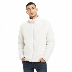 Mens Sherpa Zip up <b>Fleece</b> <b>Jackets</b> <b>Thick</b> <b>Fleece</b> Vintage Sherpa <b>Jacket</b> Men Fur Winter Zip up Sherpa <b>Fleece</b> <b>Jacket</b> for Men - Product Image 3