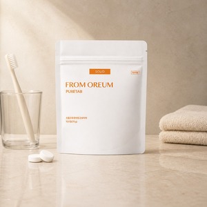[FROM OREUM] Citrus Tangerine Oral Care Tablet Pouch for Travel Jeju Tangerine <b>Flavored</b> <b>Toothpaste</b> Solid Dentifrice - Product Image 2