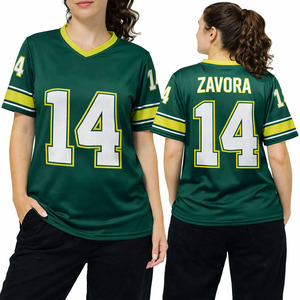 Maillot de football américain en mesh respirant unisexe à col en V, kit d'entraînement personnalisable par sublimation avec nom d'équipe, design uni sur mesure - Product Image 4